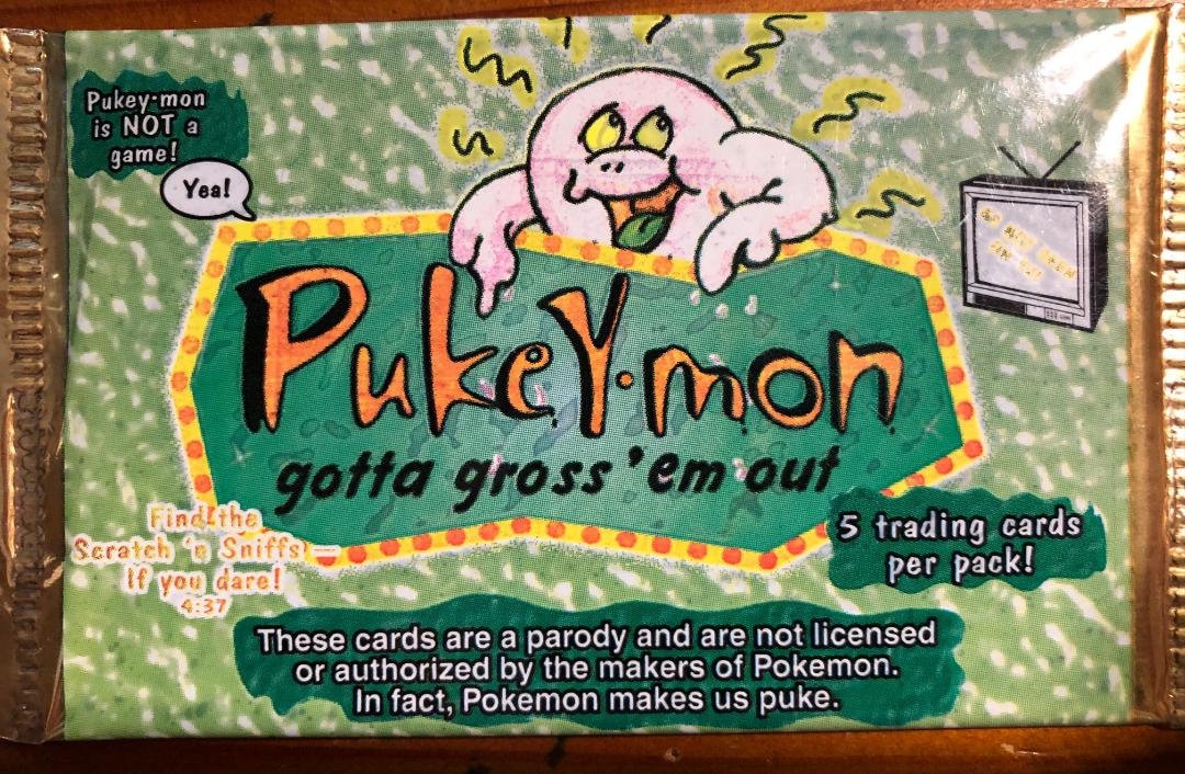 Vintage Trading Cards - Lot of 3 - 'PUKEY-MON - Gotta' Gross 'em Out' -  2000 - Parody Trading Cards - SEALED!!! - Etsy