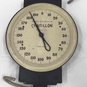 Vintage Collectible Scale - Gorgeous CHATILLON Type-238 200lbs Hanging Scale - In Good+ Condition!