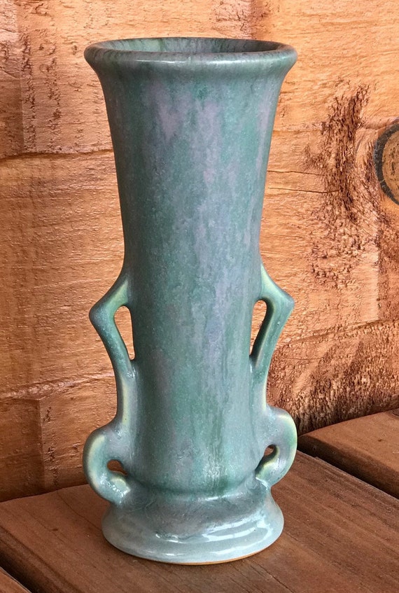 Roseville Art Pottery Vase Carnelian Ii Shape 337 6 Etsy