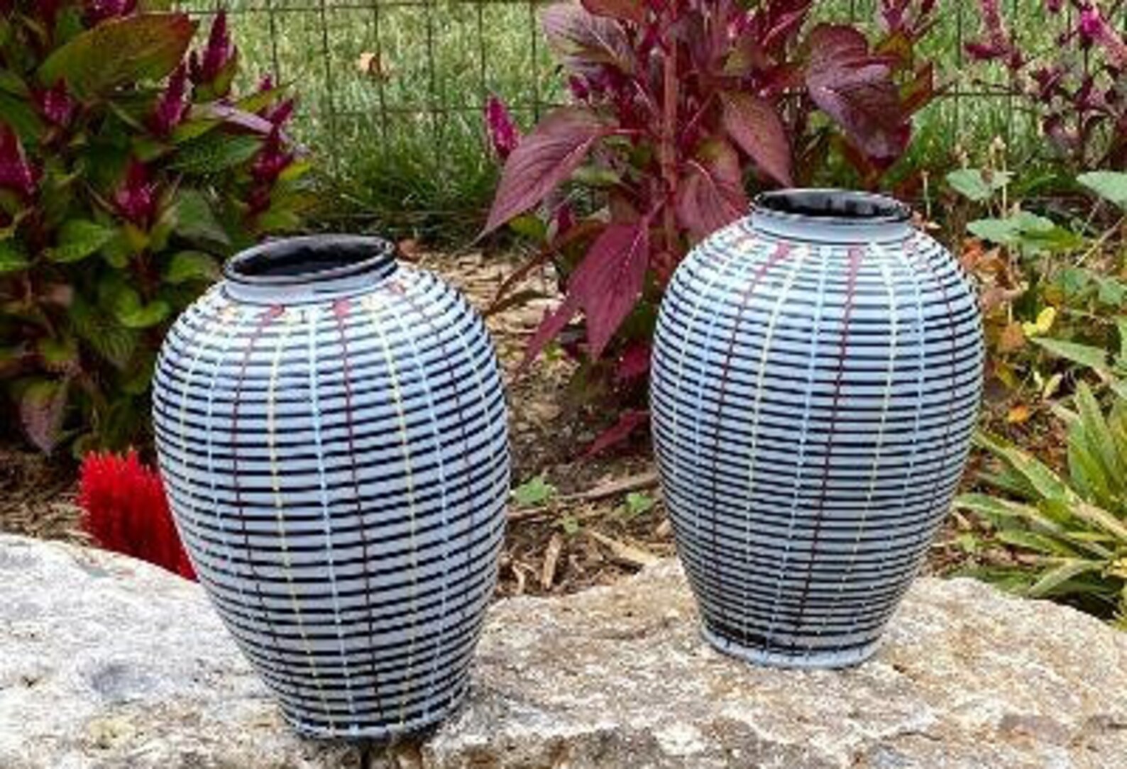 Par Cerámica de Alemania Occidental Cerámica Gabinete | Etsy