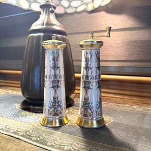 LENOX レノックス ボームバード ウッドスラッシュ 野鳥モチーフ 1970年 Vintage Lenox Lido Collection Salt Shaker & Pepper Grinder – 1970s
