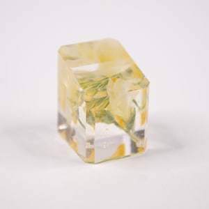 White Freesia Ring Box, Real Dried Flowers, Resin Art, Spring and Summer Home Décor, Floral Jewelry Storage, Ring Holder, Gift Ideas for Her