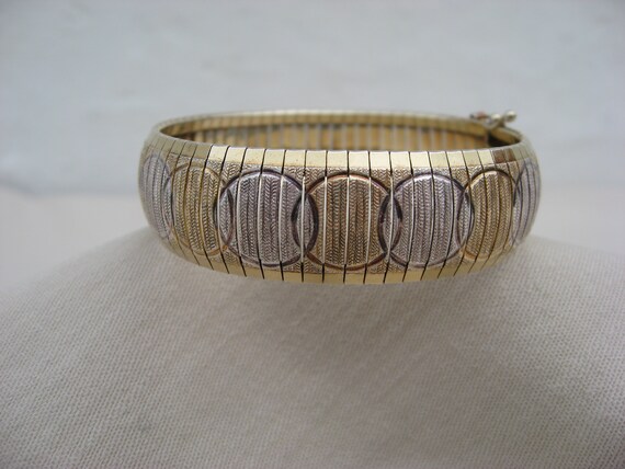 Vintage Italy bracelet. Retro gold-plated silver b