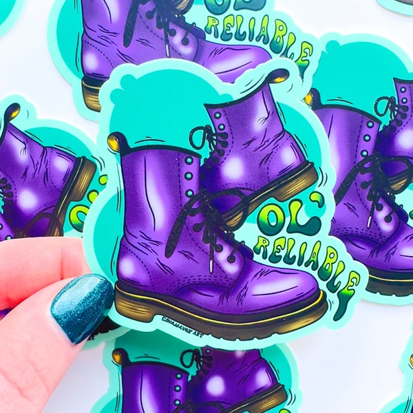 Favorite Boots Sticker, Boots Sticker, Purple Boots Sticker, Old Reliable Sticker, Trusty Boots Sticker, Old Boots Sticker, Fav Boot Sticker