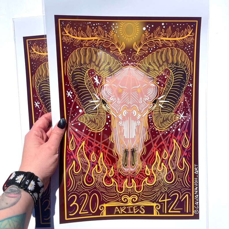 Aries Astrological Poster Art Print bild 3