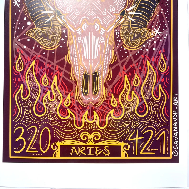 Aries Astrological Poster Art Print bild 6