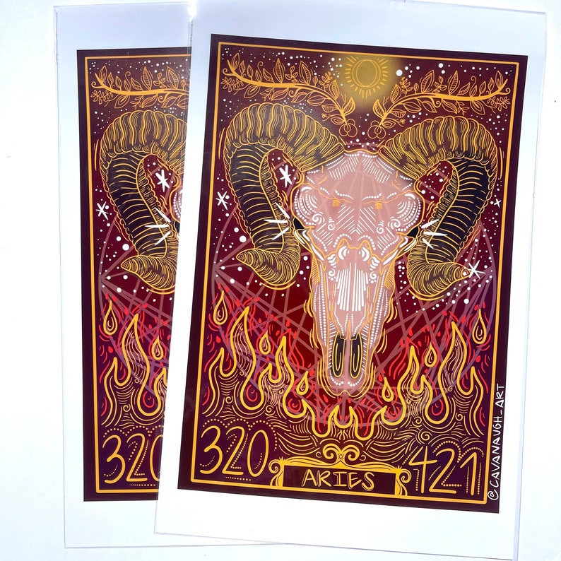 Aries Astrological Poster Art Print bild 8