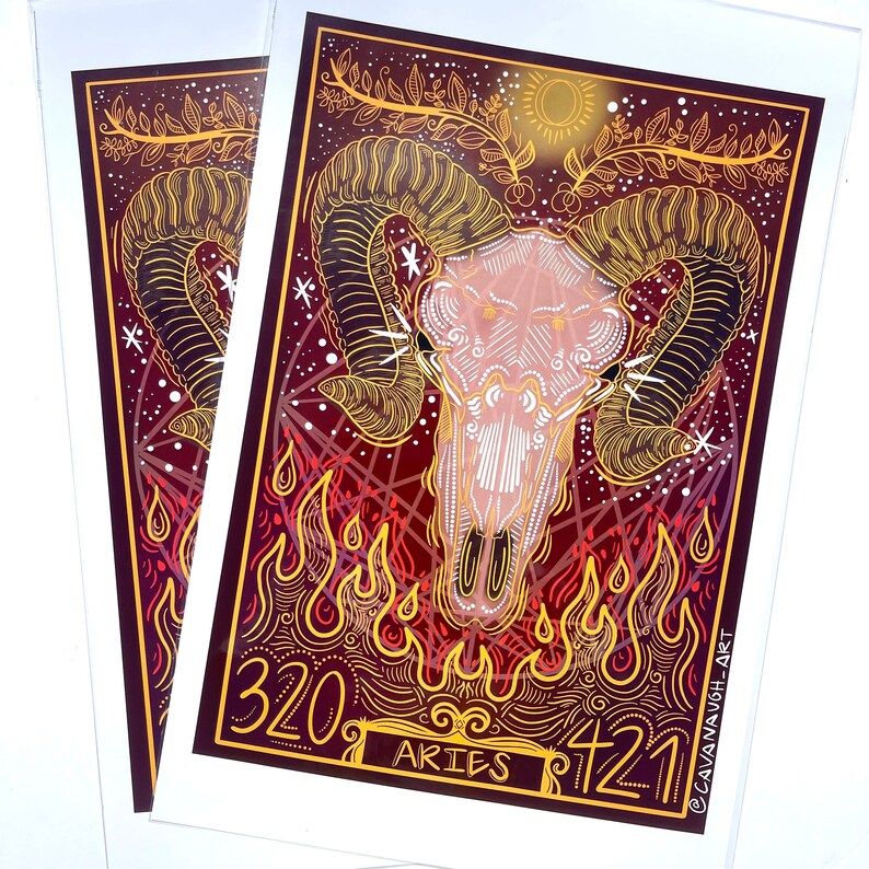 Aries Astrological Poster Art Print bild 1