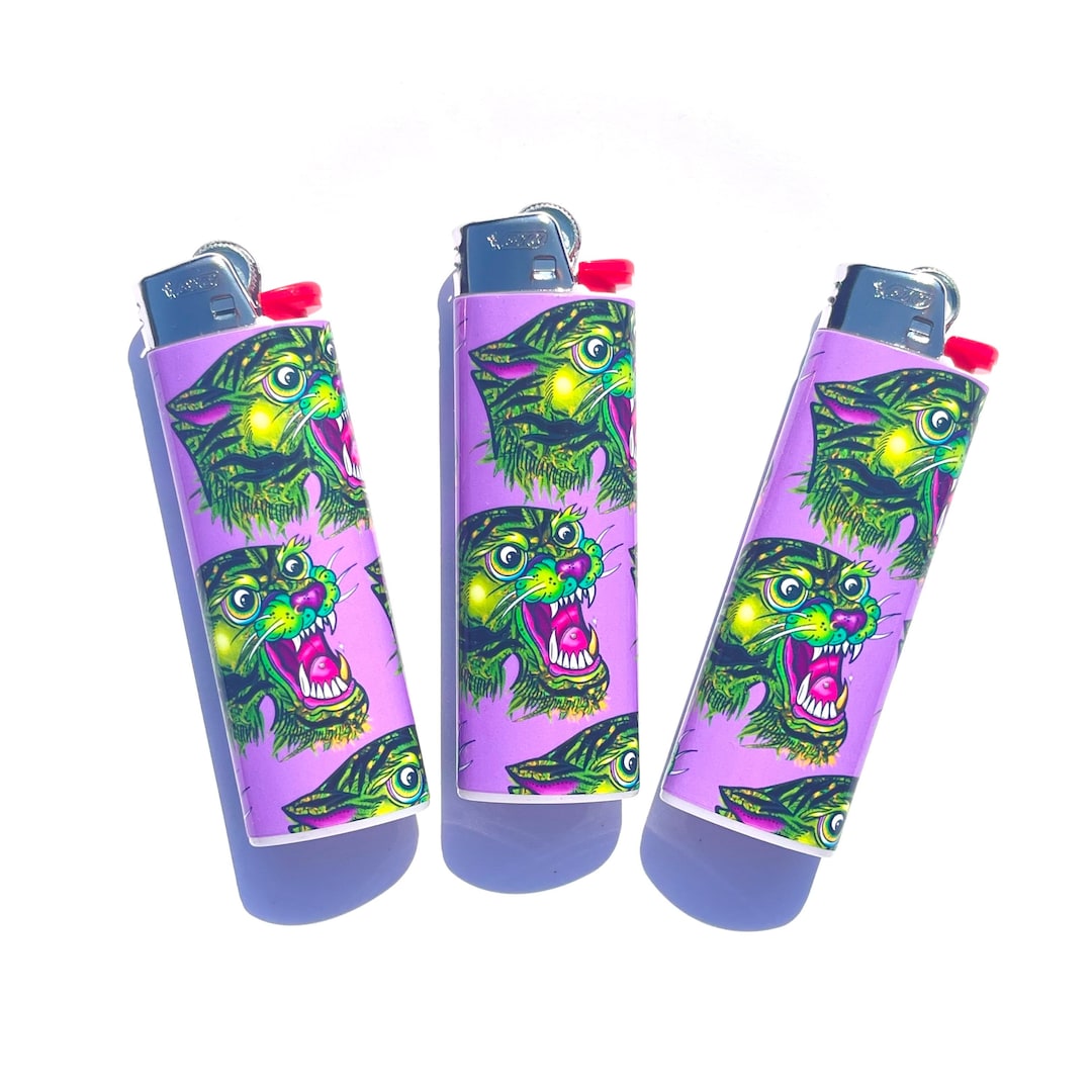 Weed Tiger Lighter, Cannabis Lighter, Custom Lighter, Traditional Tiger