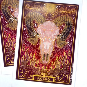 Aries Astrological Poster Art Print bild 2