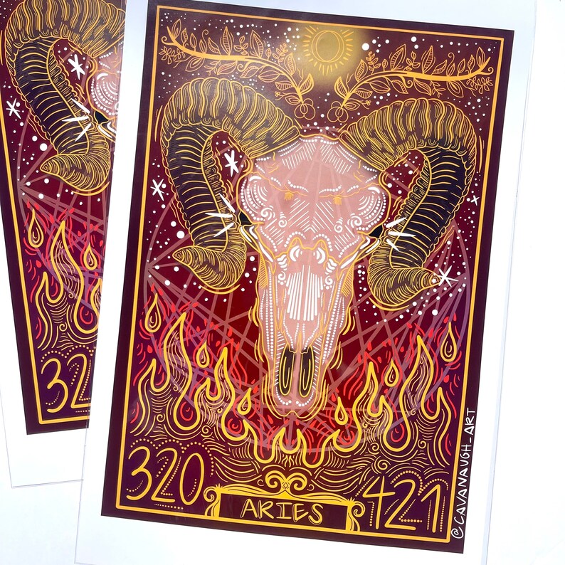 Aries Astrological Poster Art Print bild 2