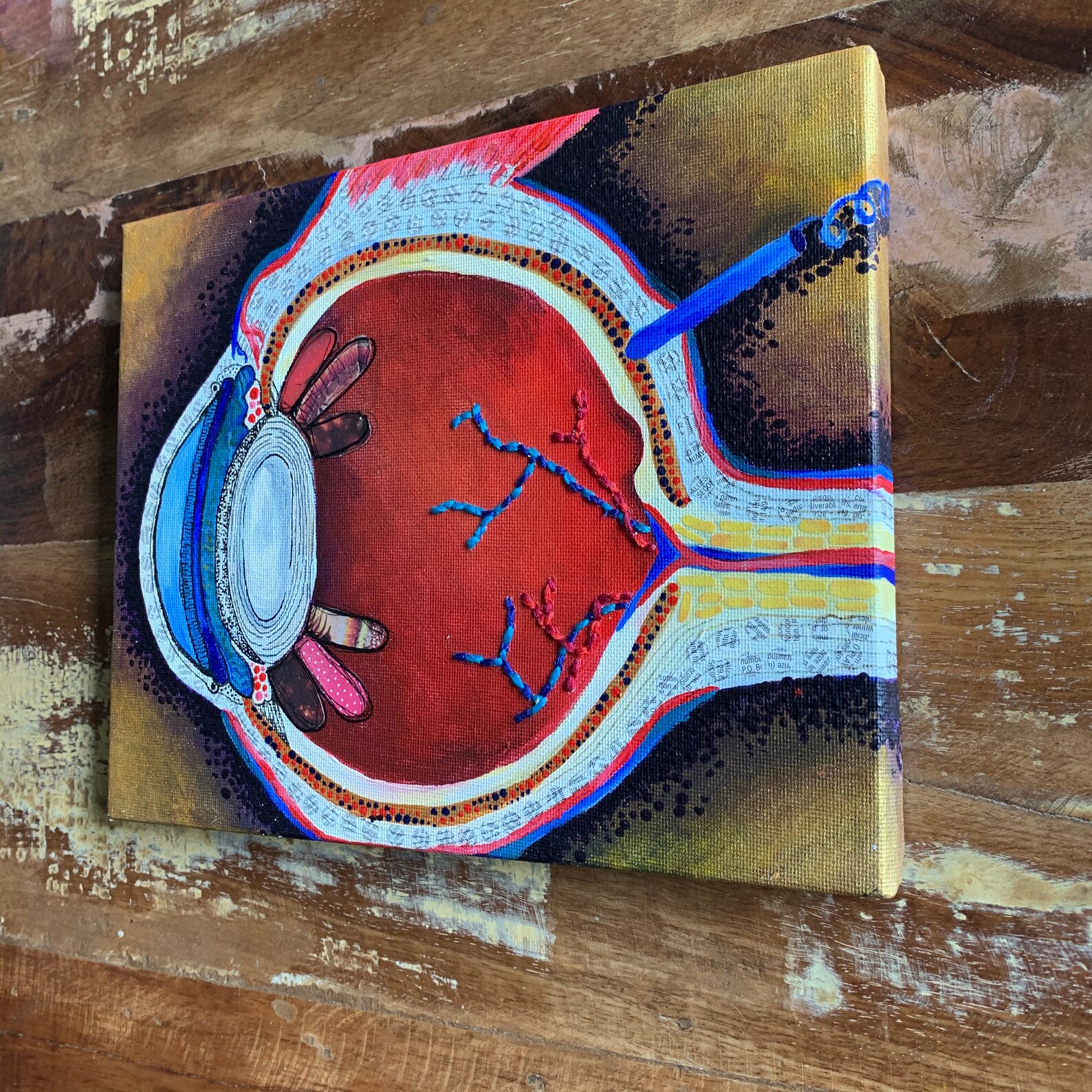 Eyeball Painting Anatomical Eyeball Painting Eyeball Etsy