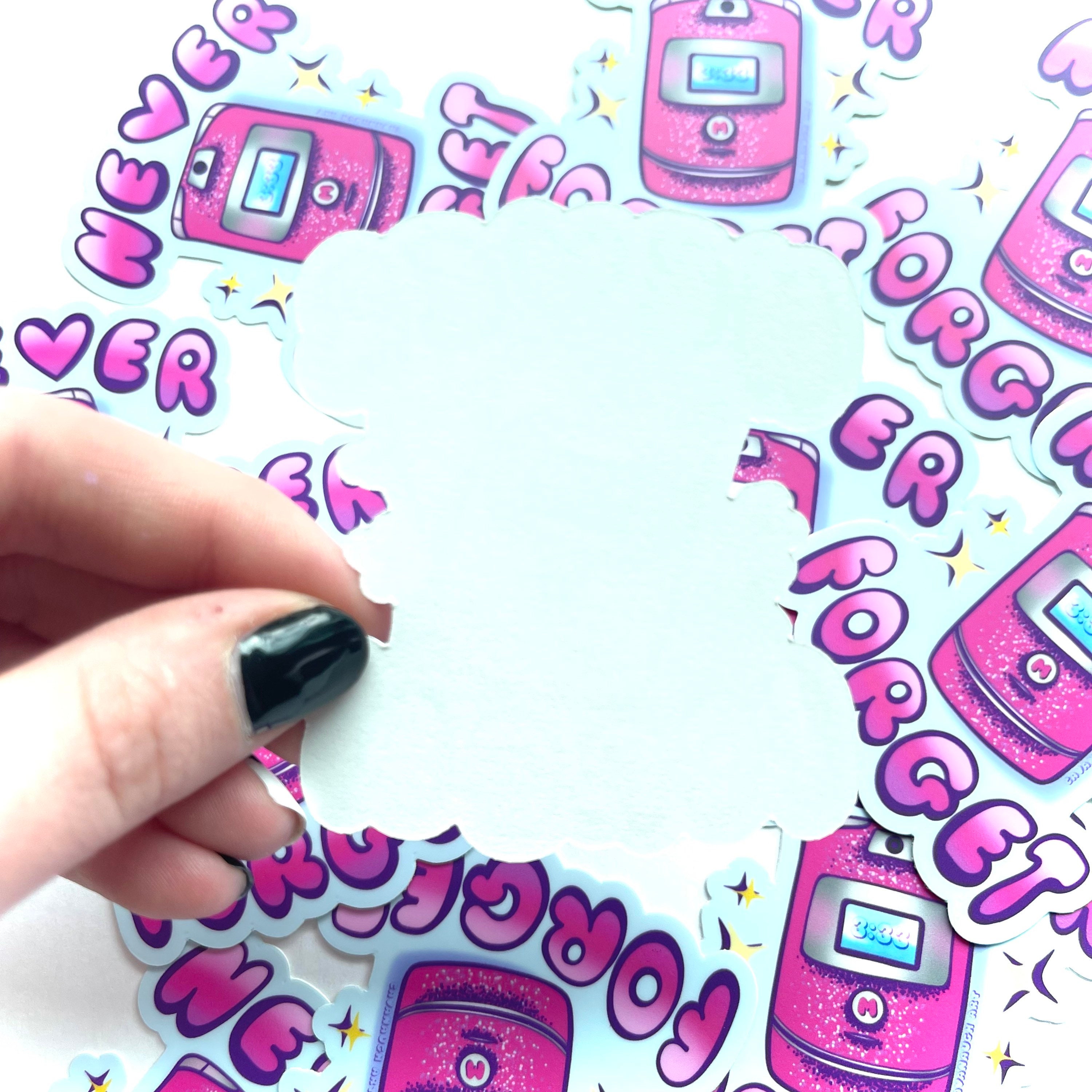 Phone Pin Sticker Pink Cell Phone Sticker - Etsy