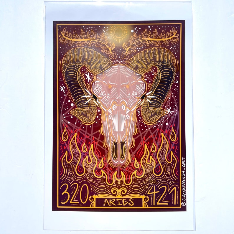 Aries Astrological Poster Art Print bild 9
