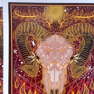 Aries Astrological Poster Art Print bild 5