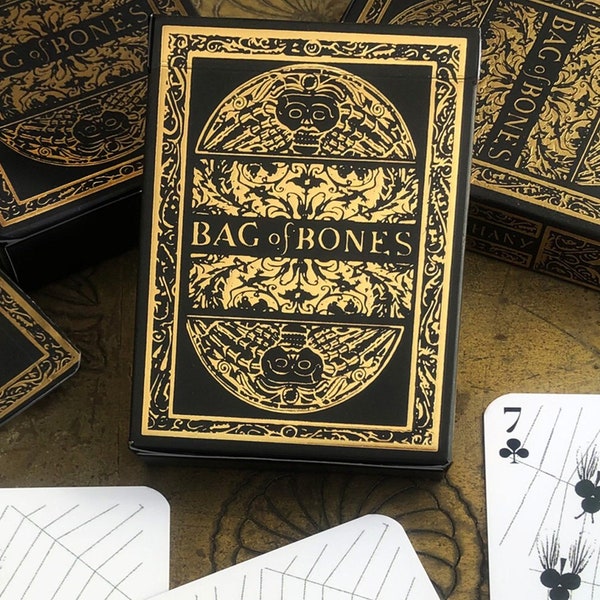 Bag of Bones Premium Gold Playing Cards - Poker Cards - Playing Card Set - Unique Gift - Illustrations - Special - Deck of Cards