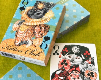 Cat Playing Cards Deck – Cute Animal Card Game – Gift for Cat Lovers – Illustrated Poker Cards – Unique Gift Idea