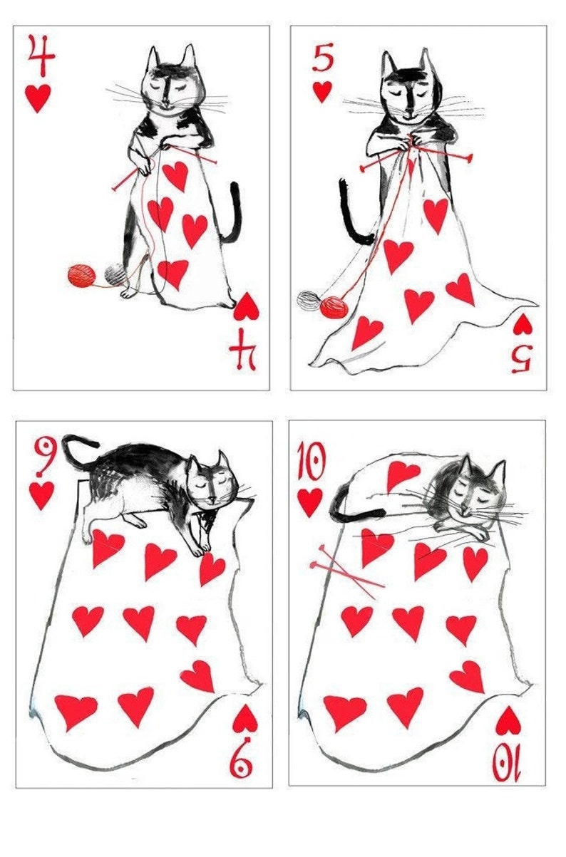 Kitten Club Playing Cards Poker Cards Playing Card Set Etsy Canada