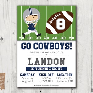 Dallas Cowboys Birthday Invitation 2
