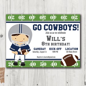 Birthday Invitation - Cowboys Football