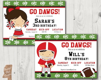 Birthday Invitation - Georgia Football