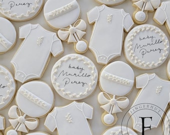 Neutral baby shower cookies