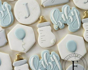 Baby Boy shower cookies/Boy boy new arrival cookies