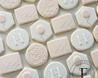 Baby girl shower cookies
