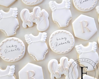 Neutral baby shower cookies/girl baby shower cookies