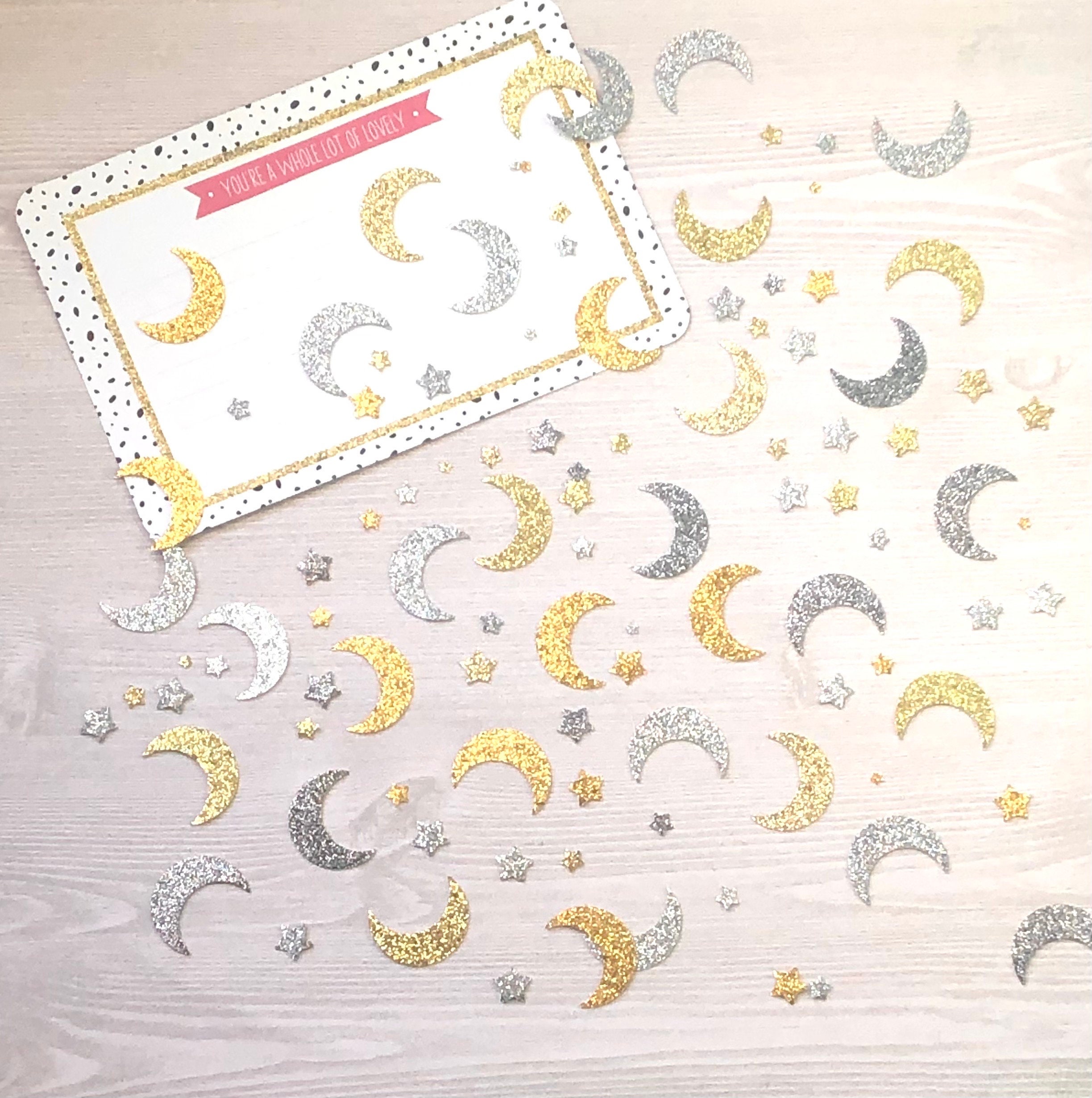 Glitter paper stars, 20 pieces, 1-6 Star cutouts, Glitter paper star die  cut, Twinkle Twinkle little star party decorations