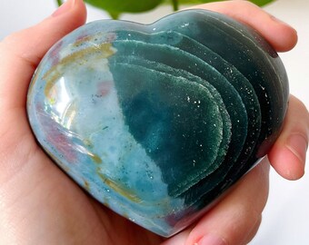 大きなオーシャン ジャスパー ハート、オーシャン ジャスパー ストーン