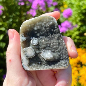 Green Amethyst Freeform • Raw Amethyst with Stalactite • Rainbow Amethyst Cut Base