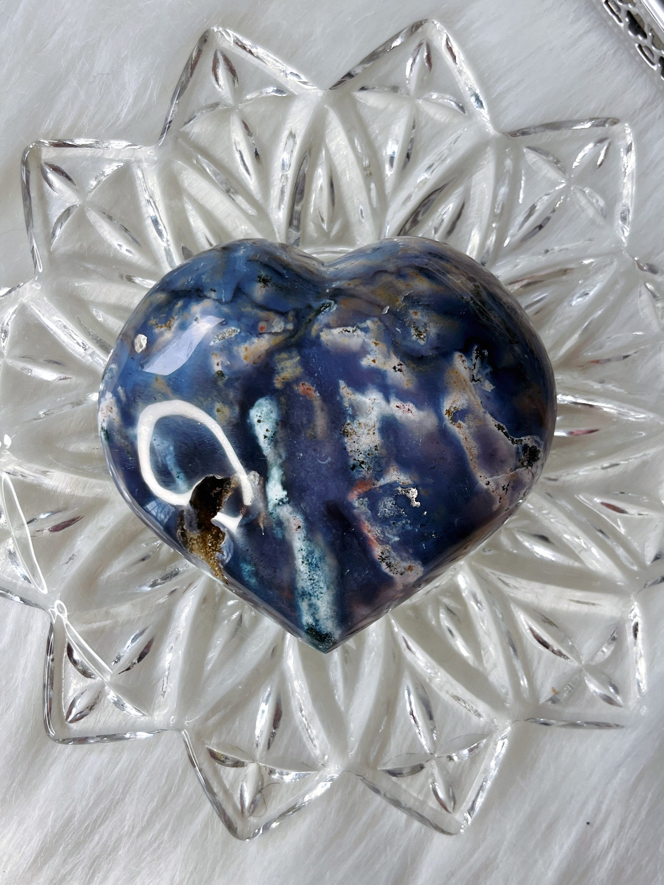 Ocean jasper heart - Etsy 日本