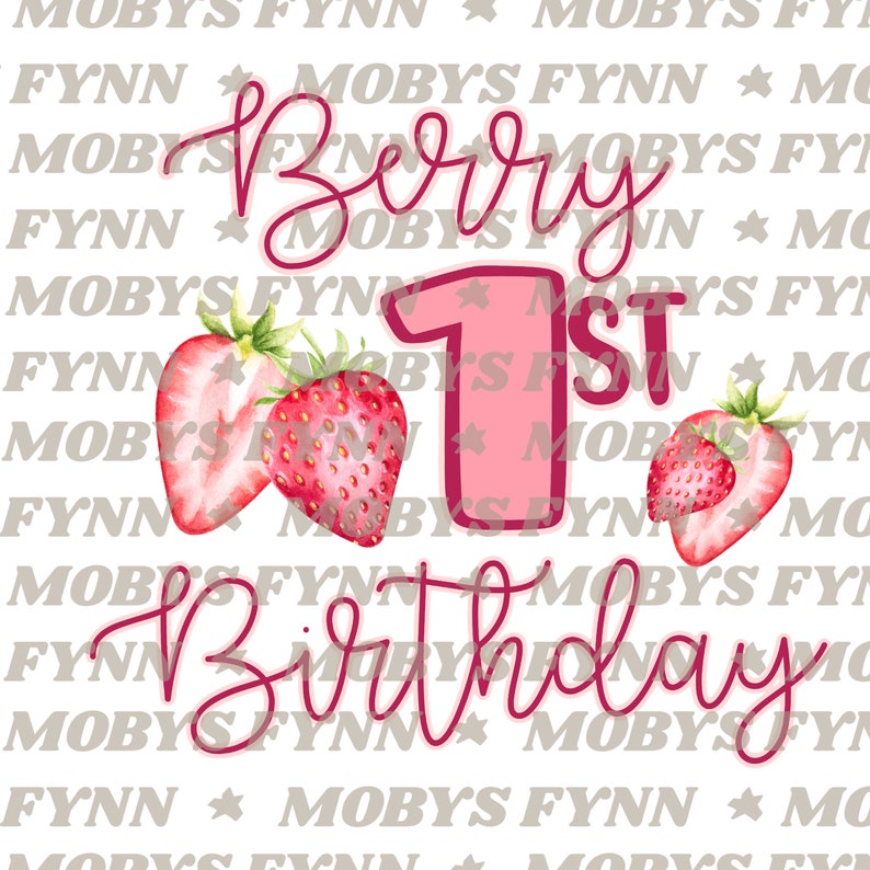 Berry 1st Birthday PNG - Etsy