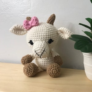 Goat, Stuffed Goat, Plush Goat, Farm Animal, Girls Gift, Boys Gift, Baby Shower gift, Birthday Gift, Farm Theme, Girl Goat, Farm Gift
