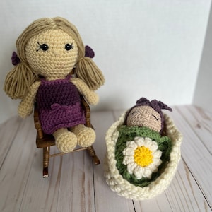 Big Sister, Little Sister, Doll, Curly Hair, Stuffed Doll, Birthday Gift, Girls, Baby Doll, Baby Shower Gift