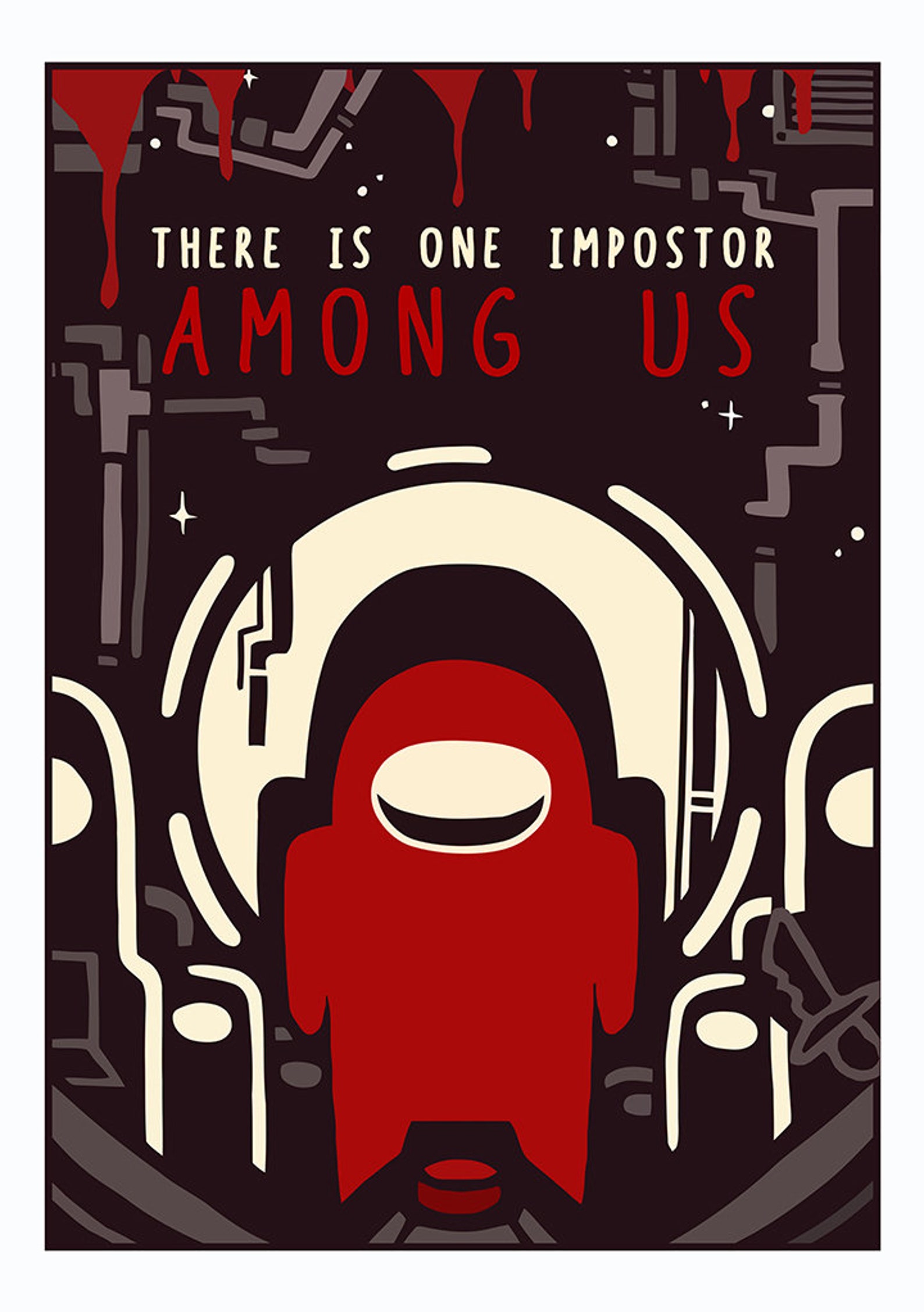 There Is One Impostor Among Us Game Poster | Etsy