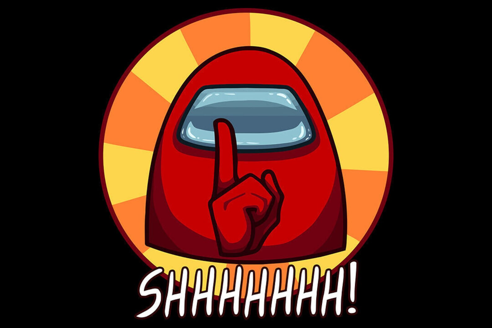 SHHHHH Among Us Framed Canvas Giclee Game Poster Art Etsy