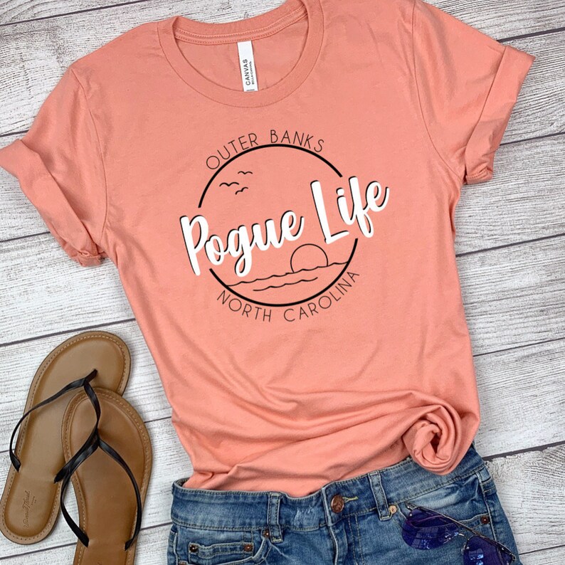 Outer banks t shirt Pogue life Pogues OBX summer tee Etsy