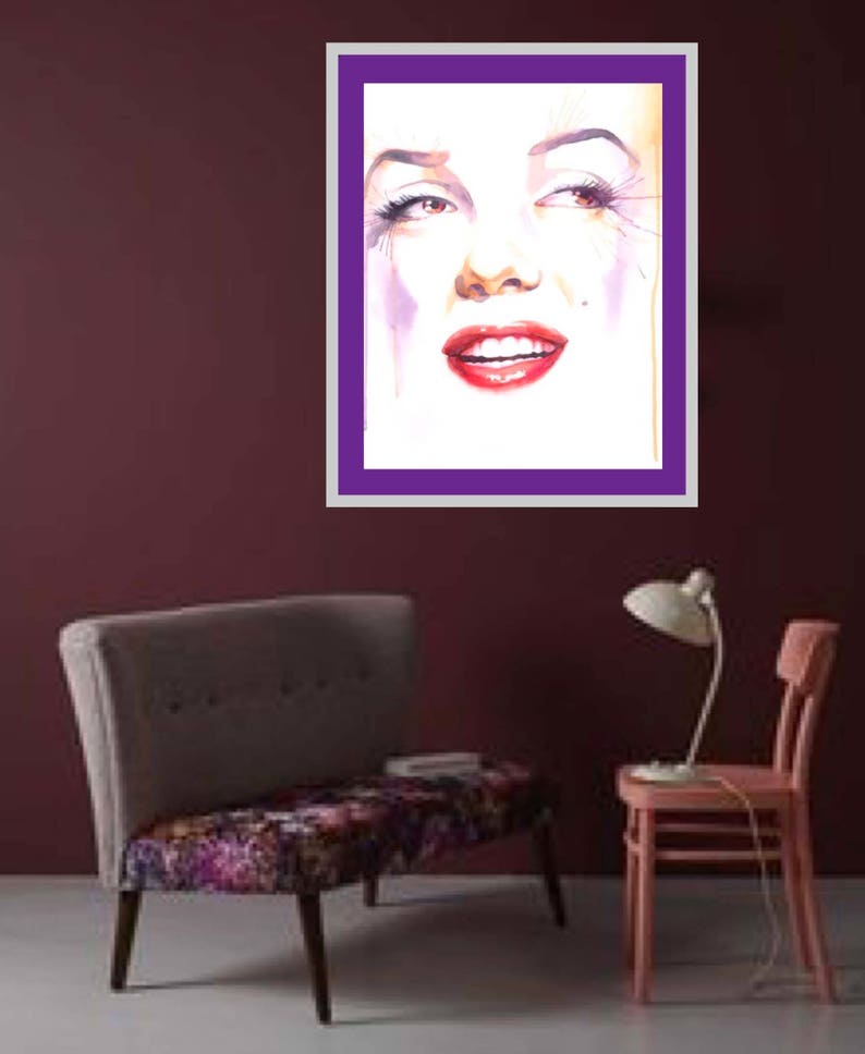 Marilyn Monroe Poster Fashion Illustration Pop Art | Etsy