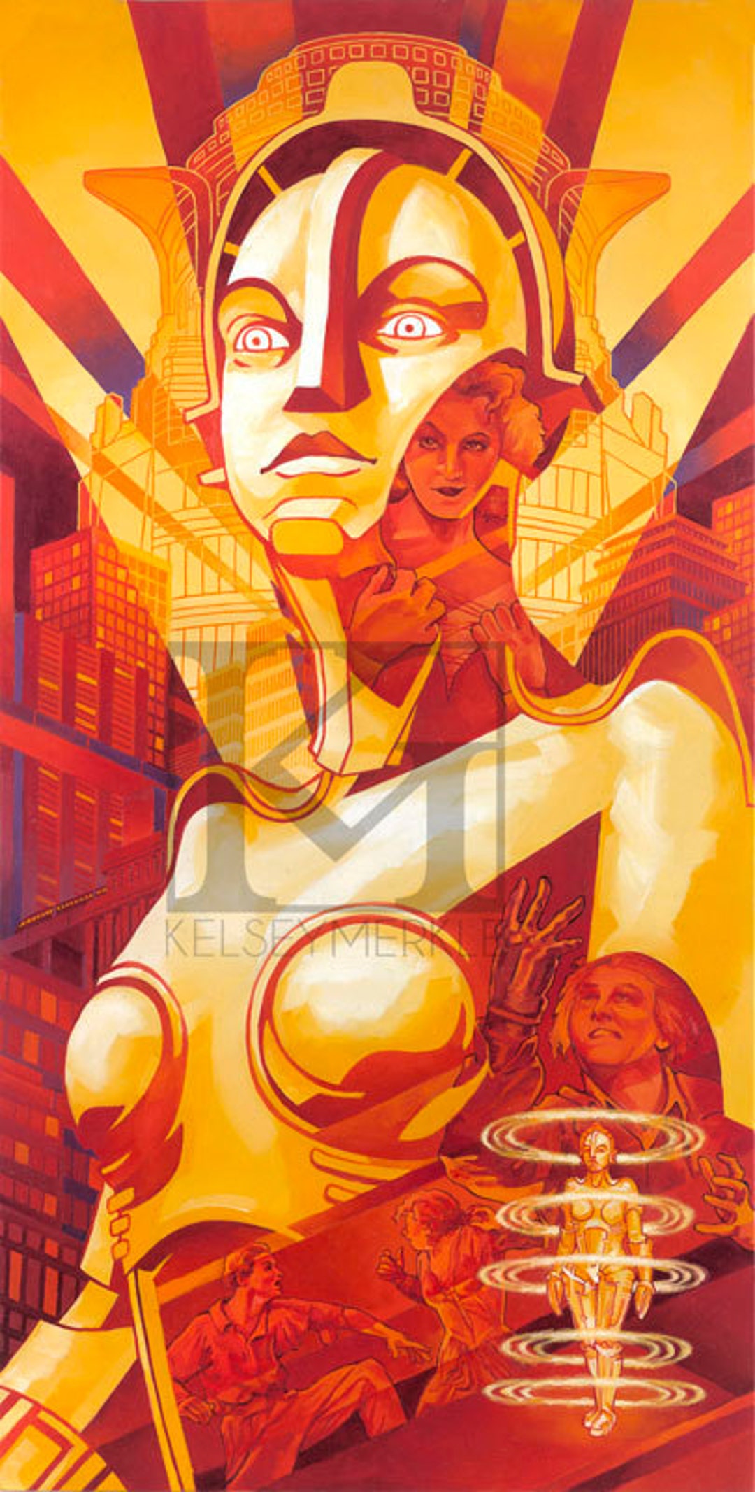 Metropolis Movie Poster Reimagined inspired CP30 Robot Etsy