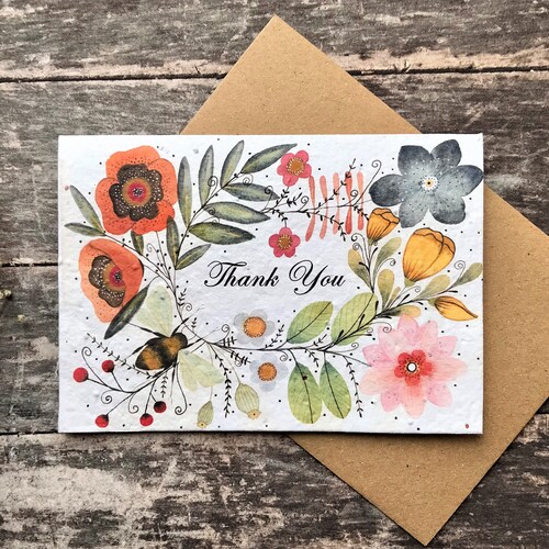 Folded Wedding Thank You Cards Wedding Thank You Note Custom Etsy