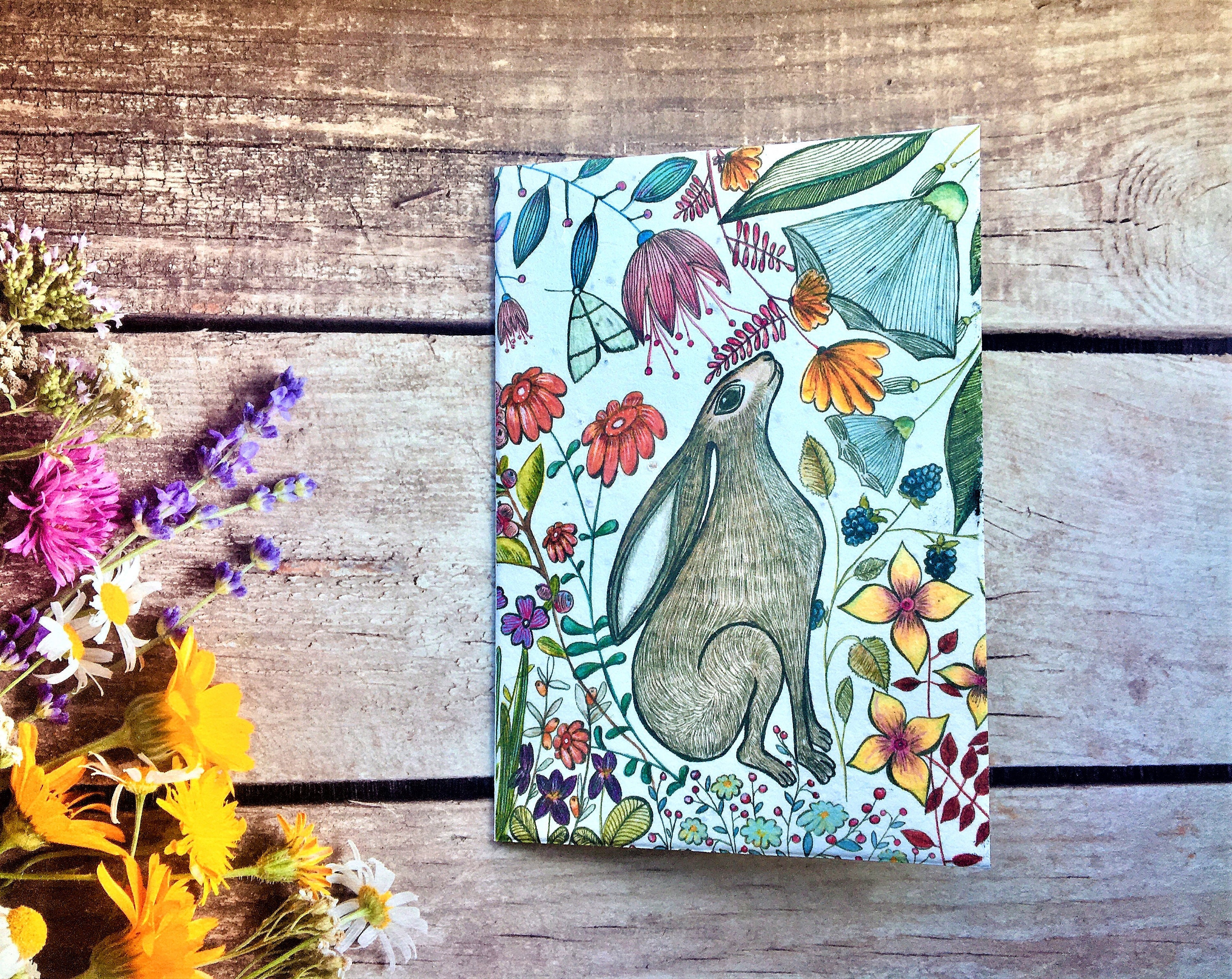 plantable seed paper birthday card blank inside flower