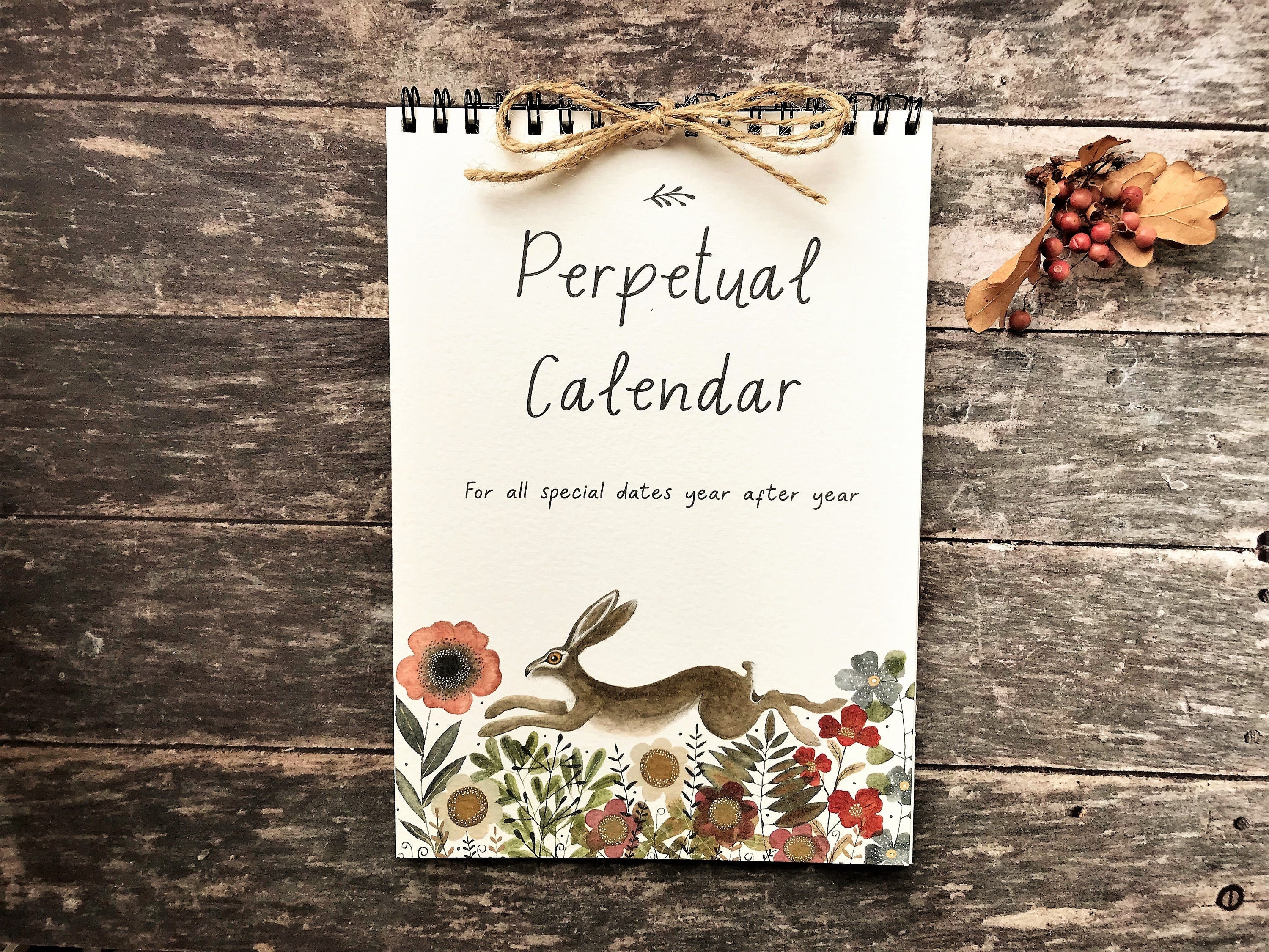 Handmade Perpetual Calendar: Illustrated Birthday & Anniversary Reminder