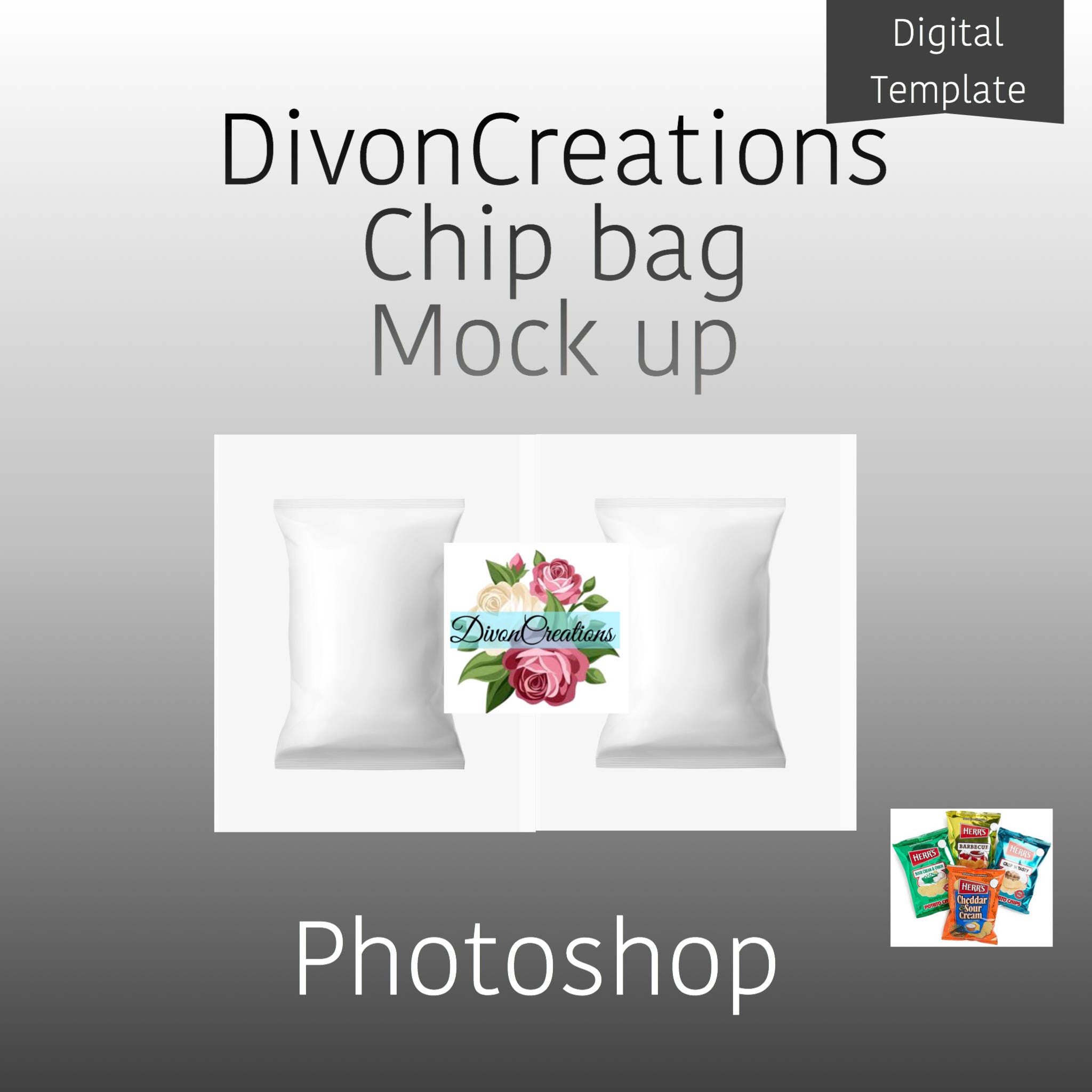 Download Custom Chip Bag Mockup/ Photoshop/Mockup template | Etsy