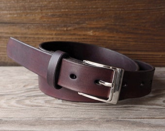 Natural Leather Unisex Belt 28mm Width \\ Thick Leather Trousers Belt for Men and Women \\ Suitable for Smart Clothing