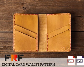 PDF/SVG Pattern for Classic Slim Card Wallet \\ Minimalistic Front Pocket Wallet