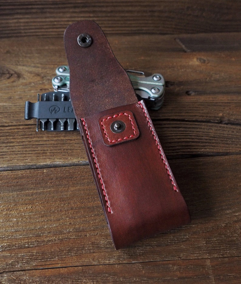 Leatherman Multitool Sheath With Bit Kit Pocket and Leather Etsy