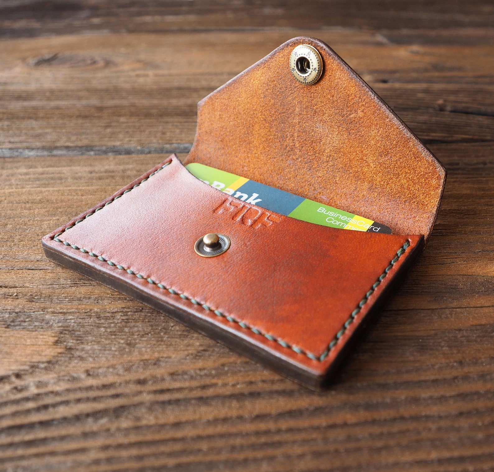 Card Wallet in Envelope Shape Ladies Wallet Leather Custom Etsy