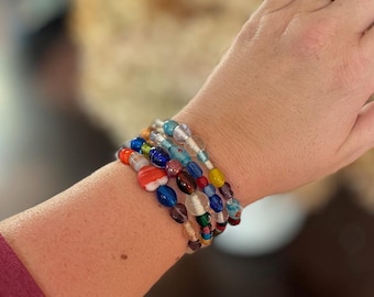 Boho Harmony - Conjunto de pulseras de cuentas multicolor